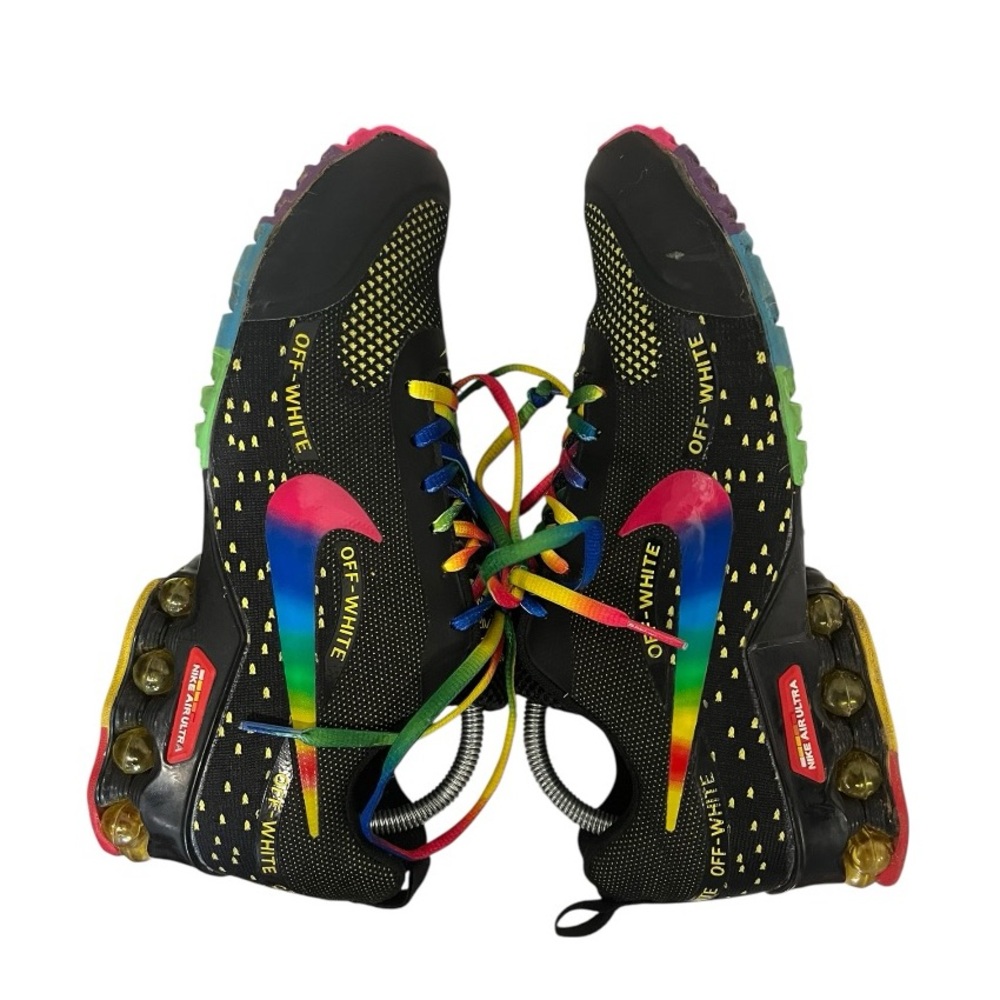 Nike | Airmax Shox Off-White Black Rainbow Colored Accents Sneakers 8.5 - Picture 8 of 10